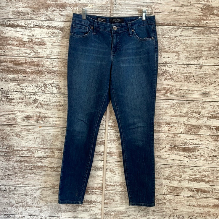 BLUE CIGARETTE FIT JEANS $60