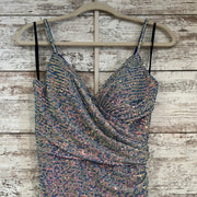 BLUE SPARKLY LONG DRESS