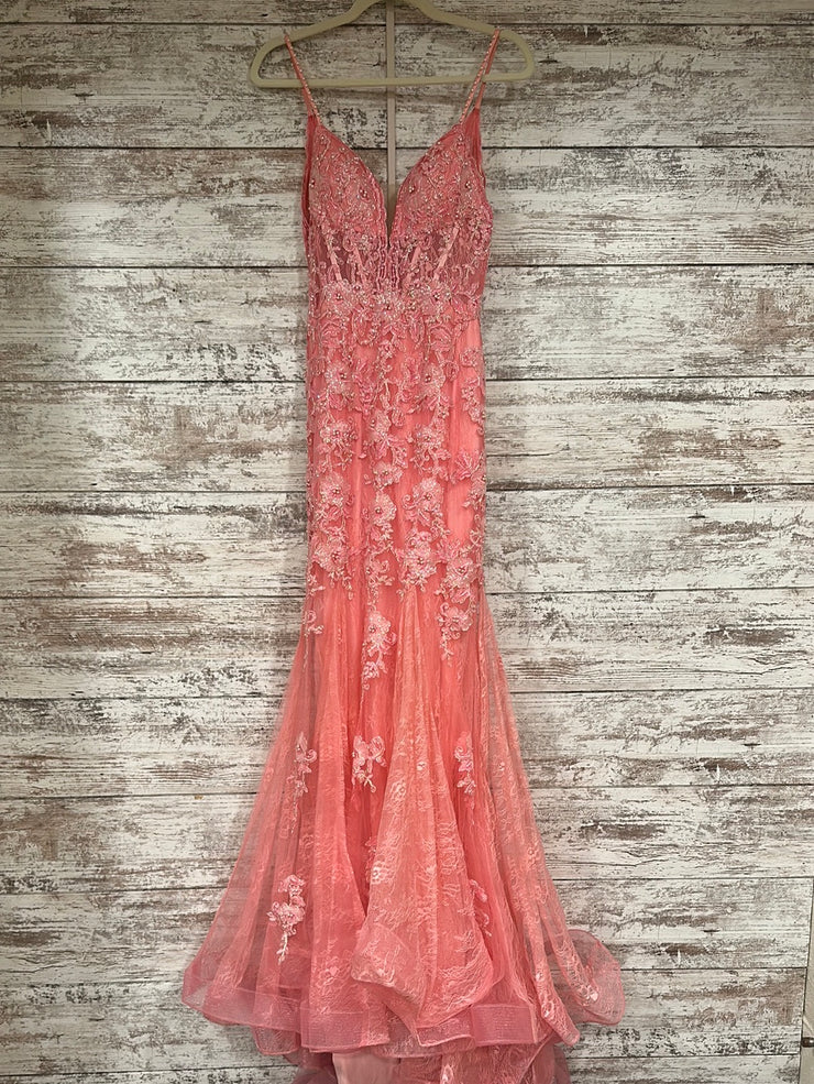 PINK/FLORAL MERMAID GOWN