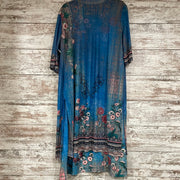 BLUE/FLORAL 2 PC. MAXI DRESS