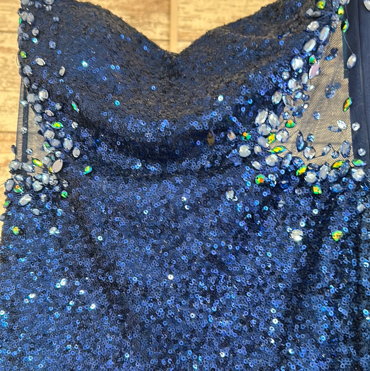 ROYAL BLUE FULL SEQUIN DRESS