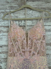PINK SPARKLY LONG DRESS (NEW)