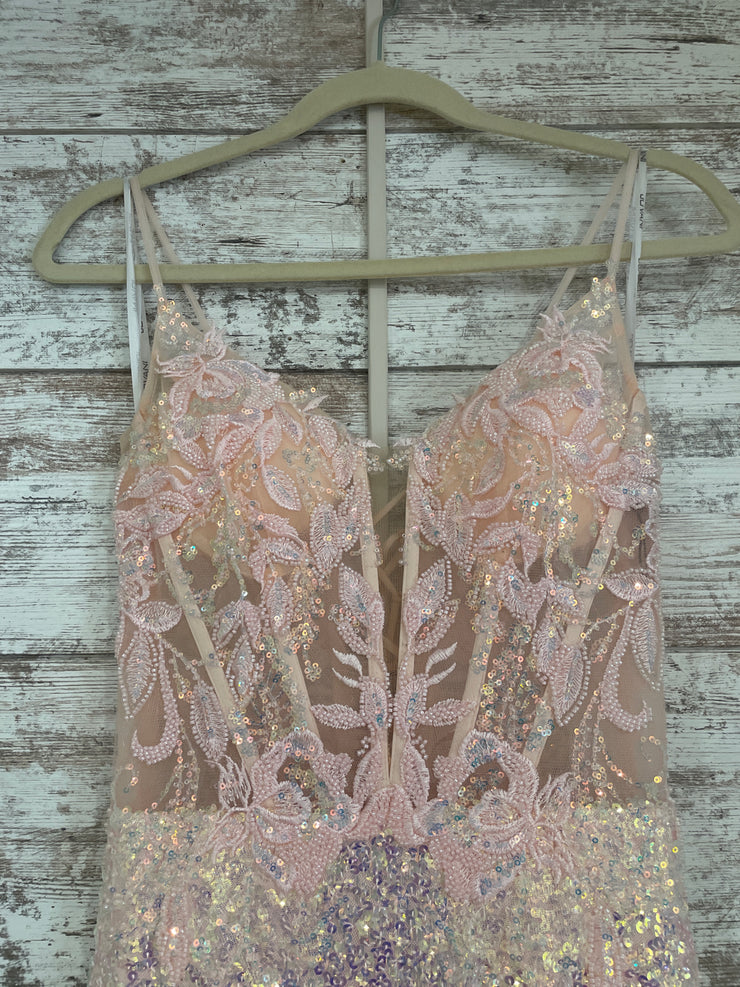 PINK SPARKLY LONG DRESS (NEW)