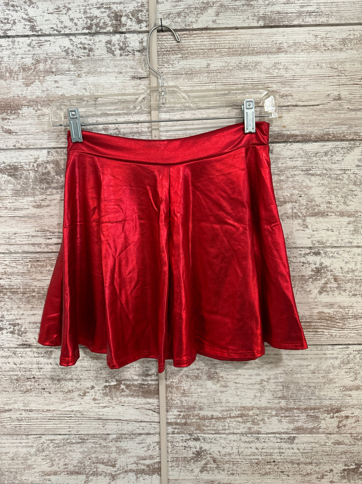 RED METALLIC SKIRT