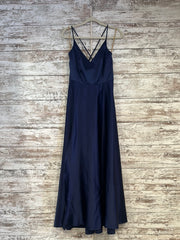 NAVY A LINE GOWN