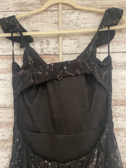 BLACK SPARKLY LONG DRESS