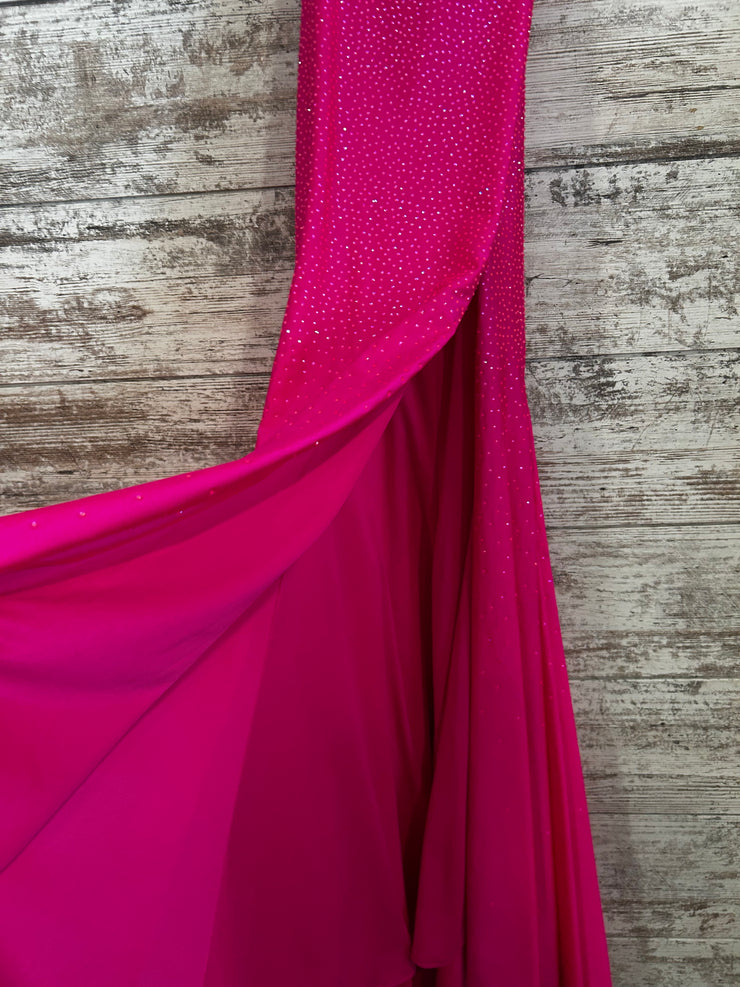 PINK SPARKLY LONG EVENING GOWN