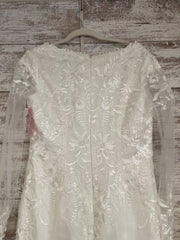 WHITE/FLORAL WEDDING GOWN-NEW