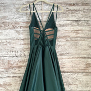 GREEN A LINE GOWN