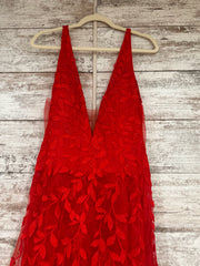 RED/FLORAL MERMAID GOWN (NEW)