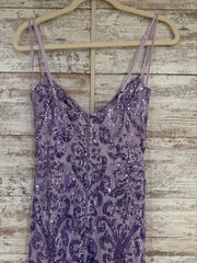 PURPLE SPARKLY LONG DRESS -NEW