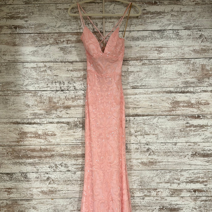 PINK LONG EVENING GOWN