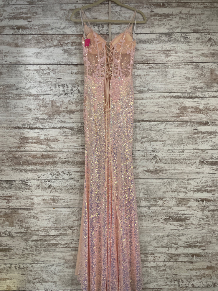 PINK SPARKLY LONG DRESS (NEW)