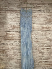 BLUE/FLORAL LONG DRESS (NEW)