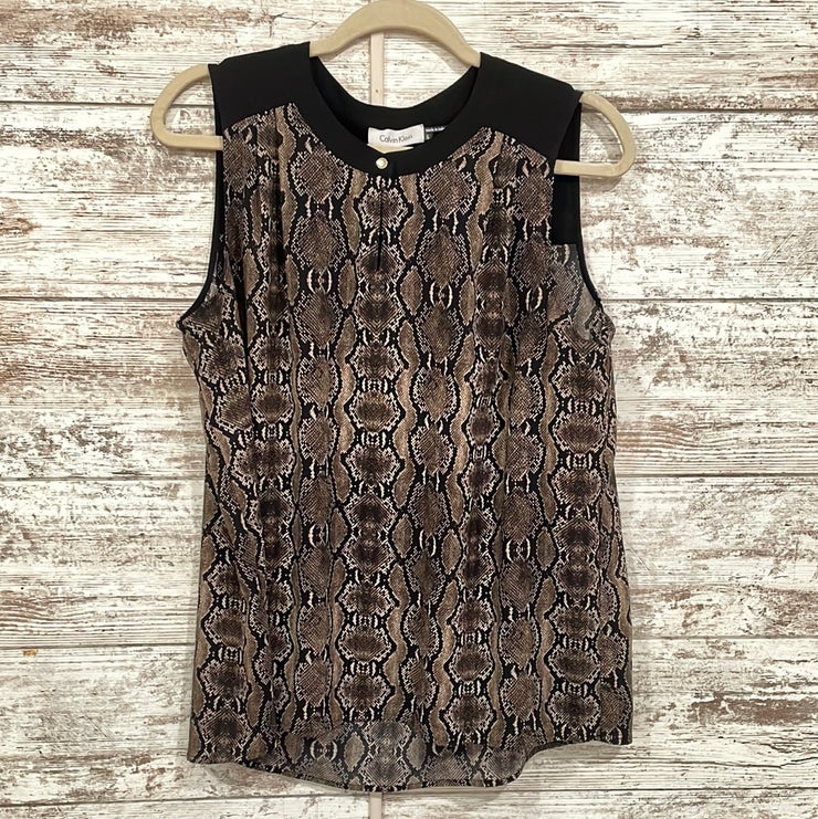 BLACK/ANIMAL PRINT TOP