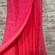 PINK SPARKLY LONG EVENING GOWN