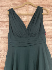 GREEN LAYERED LONG DRESS (NEW)