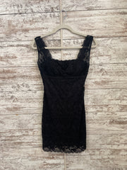 BLACK LACE SHORT DRESS