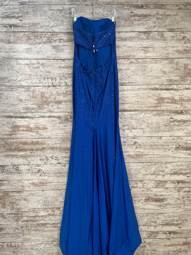 ROYAL BLUE HOT STONE DRESS-NEW