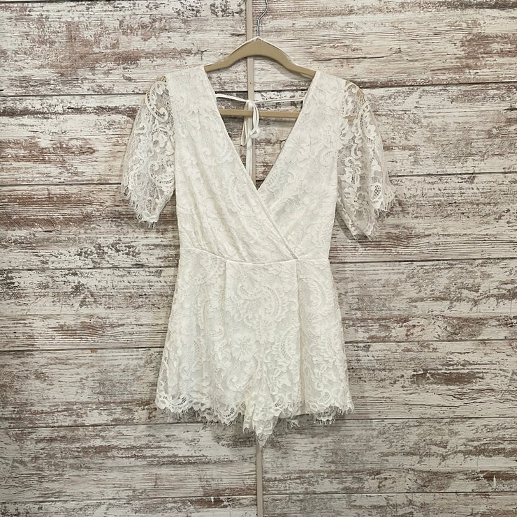 WHITE LACE ROMPER (NEW) $79