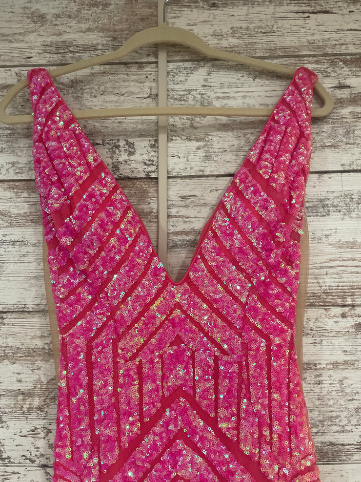 PINK SPARKLY MERMAID GOWN