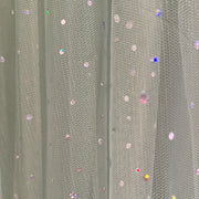 GREEN SPARKLY A LINE GOWN