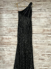 BLACK FULL SEQUIN LONG DRESS