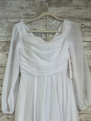 WHITE LONG EVENING GOWN (NEW)