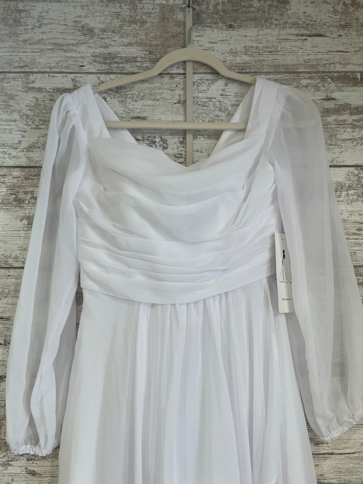 WHITE LONG EVENING GOWN (NEW)