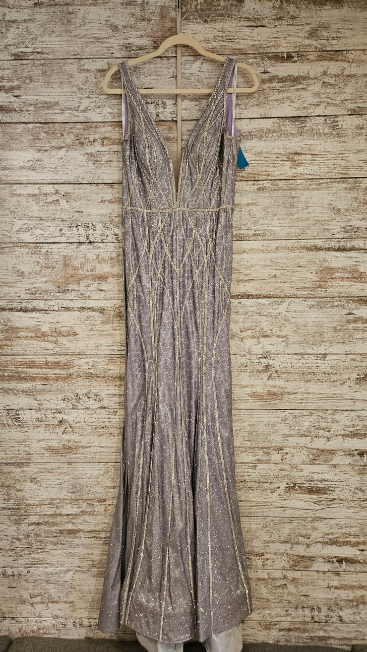 LAVENDER/SILVER LONG DRESS-NEW