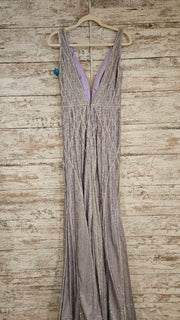 LAVENDER/SILVER LONG DRESS-NEW