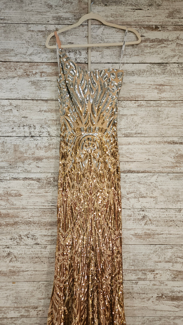 GOLD SPARKLY LONG DRESS (NEW)