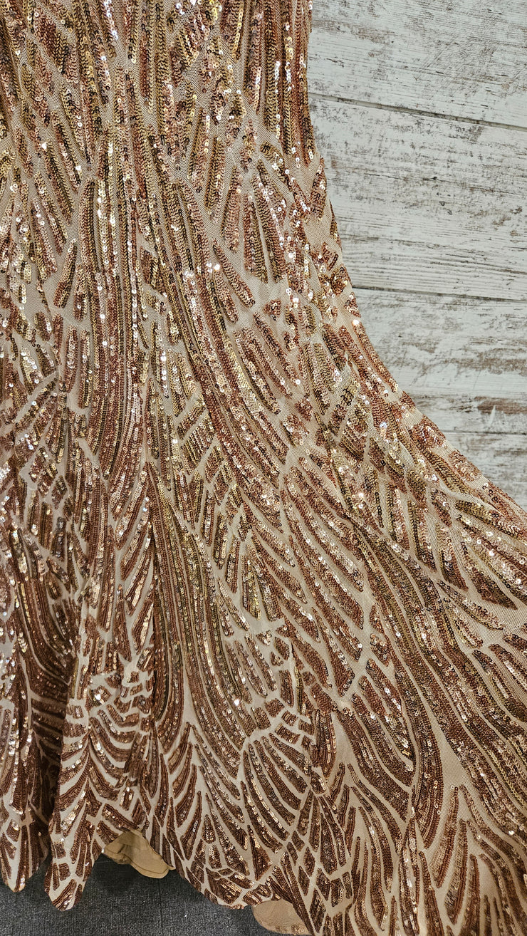 GOLD SPARKLY LONG DRESS (NEW)