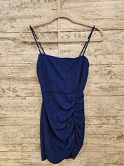 ROYAL BLUE SPARKLY SHORT DRESS