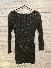 BLACK SPARKLY SHORT DRESS
