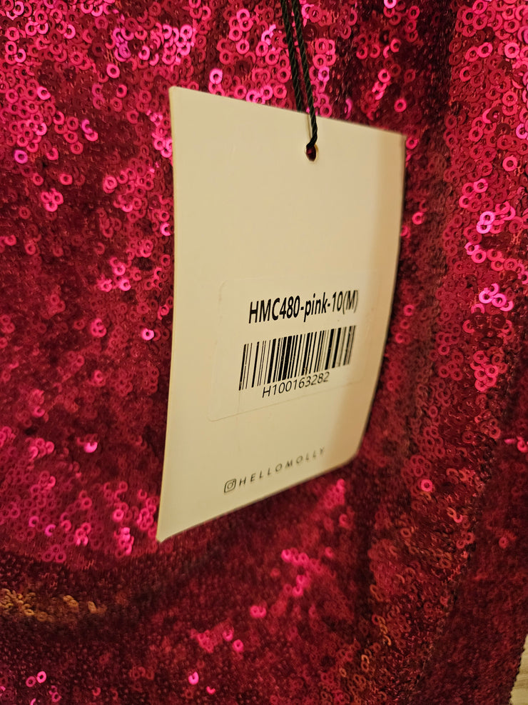 PINK SPARKLY SHORT DRESS-NEW