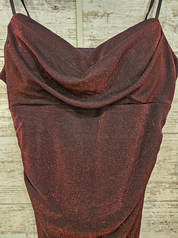 RED SPARKLY SHORT DRESS