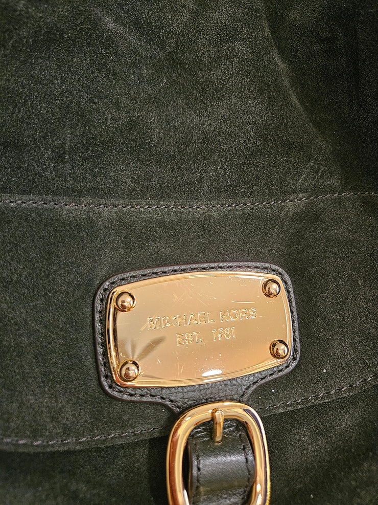 GREEN SUEDE (LEATHER) PURSE