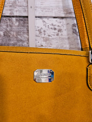 MUSTARD YELLOW SUEDE PURSE
