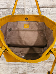 MUSTARD YELLOW SUEDE PURSE