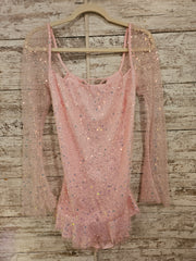PINK SPARKLY SHORT DRESS