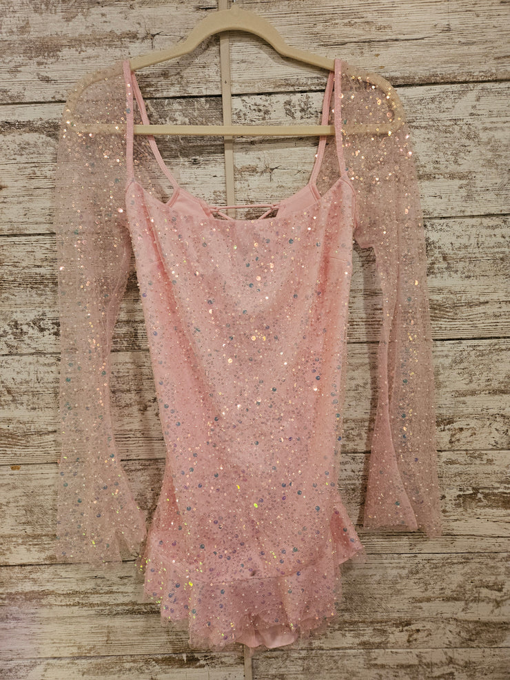 PINK SPARKLY SHORT DRESS
