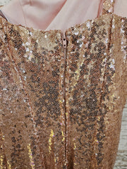 PINK SEQUIN SHORT DRESS