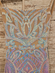 WHITE/COLORFUL SHORT DRESS