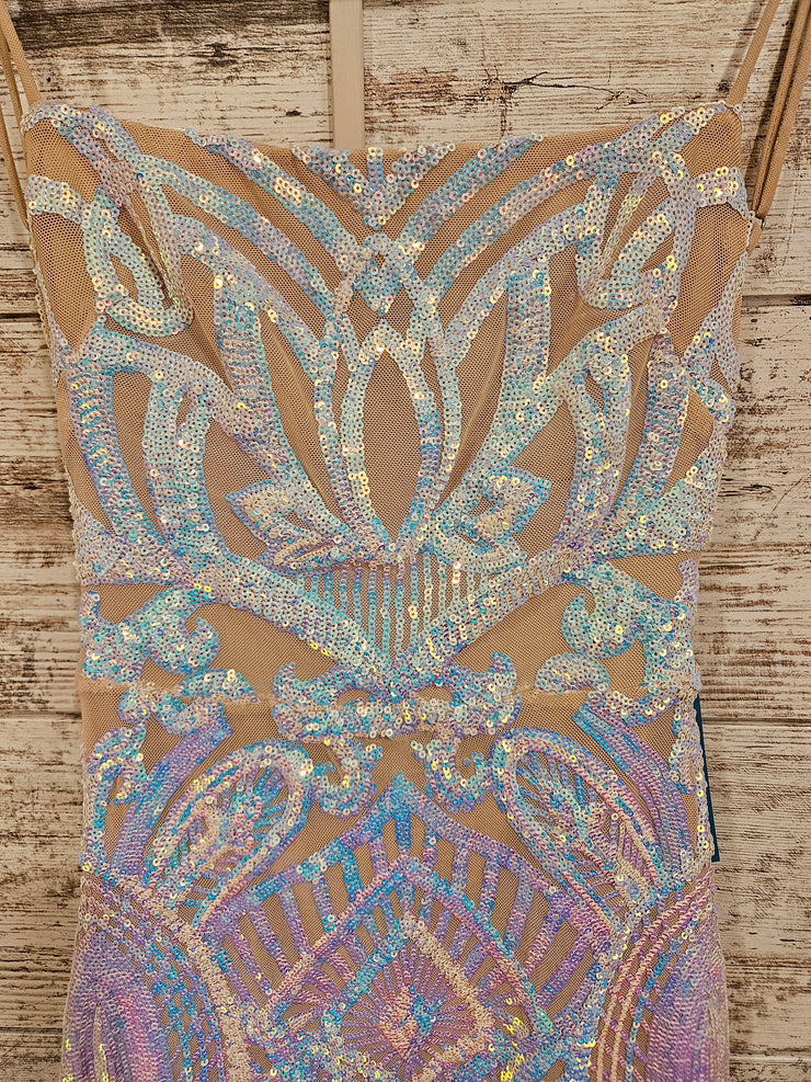 WHITE/COLORFUL SHORT DRESS