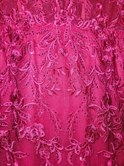 PINK/FLORAL MERMAID GOWN