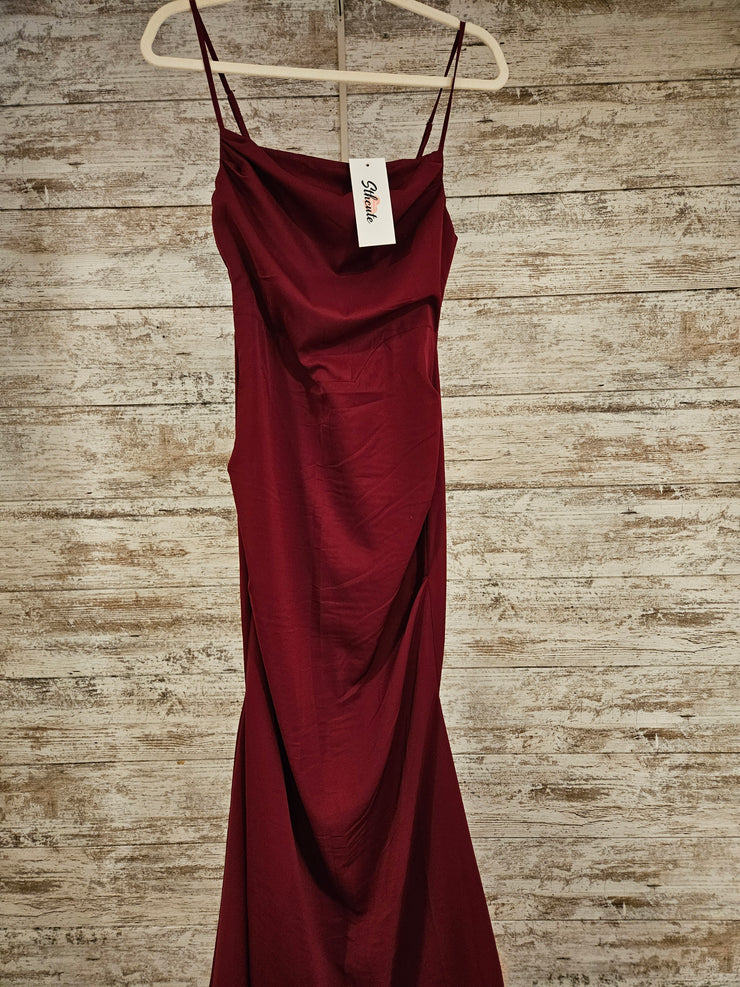 BURGUNDY LONG DRESS (NEW)