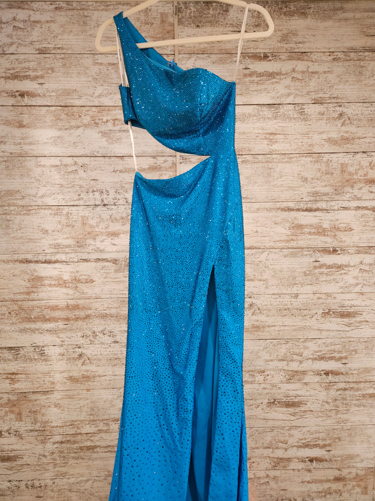 BLUE SPARKLY LONG DRESS