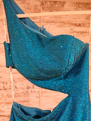 BLUE SPARKLY LONG DRESS