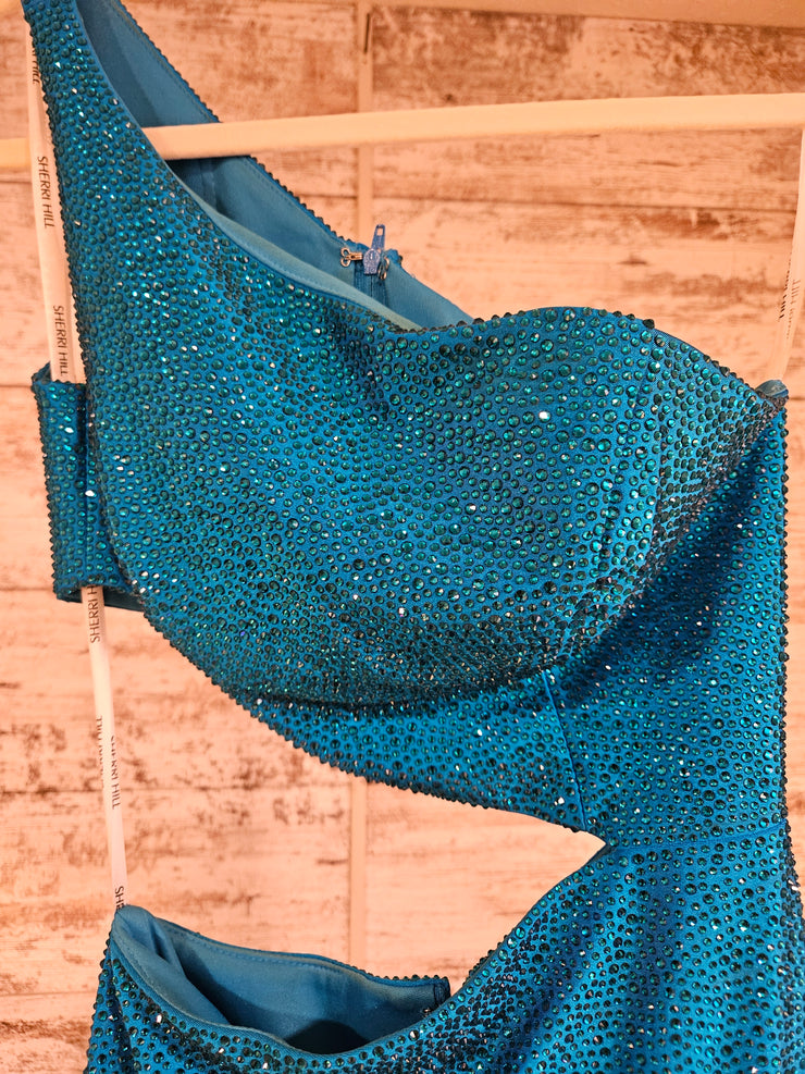 BLUE SPARKLY LONG DRESS